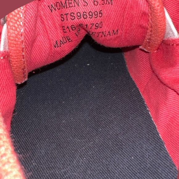 NWOB Sperry Women's Crest Vibe Linen Sneaker Washed Salmon Size 6.5 - Picture 6 of 7